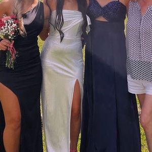 silver prom dress !!!! bought for $670